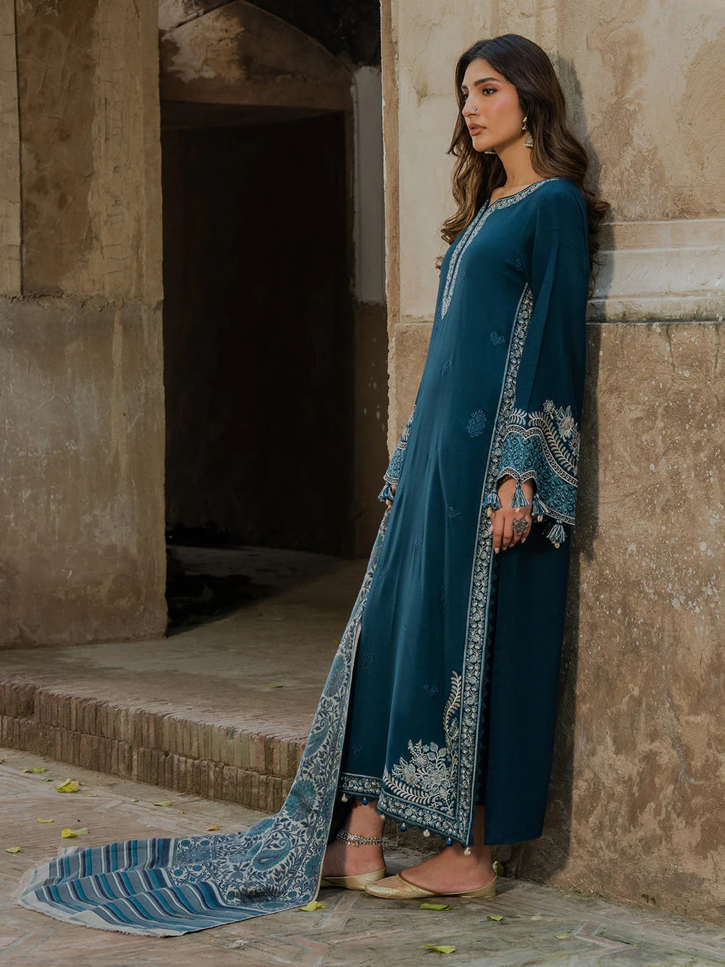 DHANAK EMB 3PC SUIT BH -001005